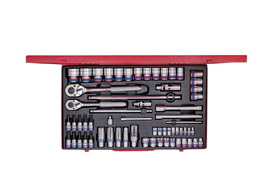 Juego de Dados 1/4"+3/8"+1/2" 62PCS King Tony