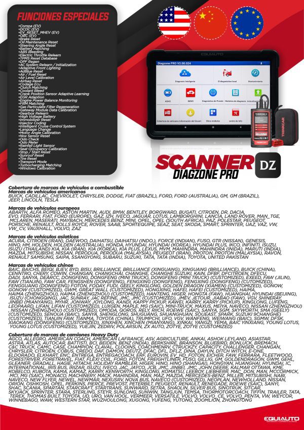 Scanner Automotriz Diagzone Pro V2 128 GB ROM 4 GB RAM - Imagen 3